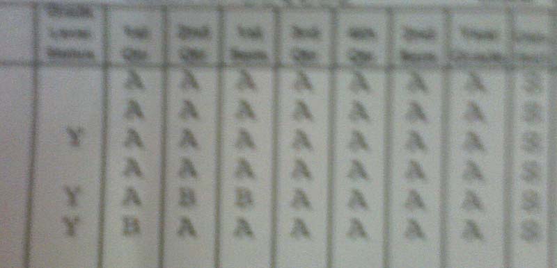 Morgan's 6th grade report card